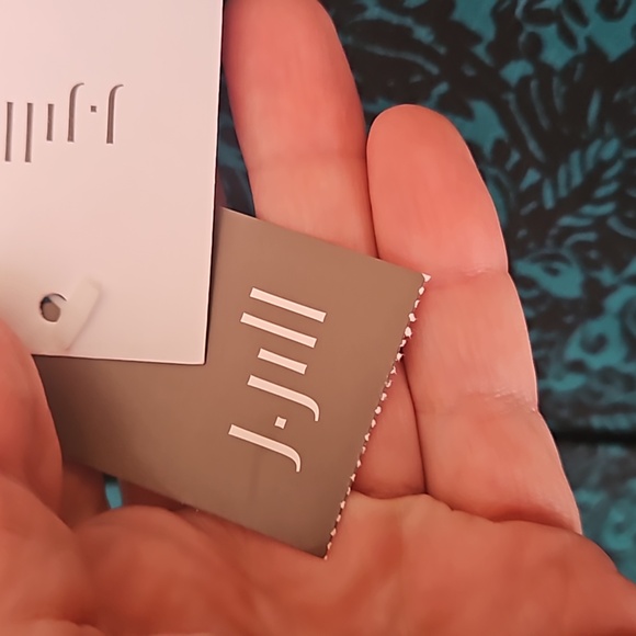 NWT J.Jill green paisley dress Women size- Medium petite stretchy - Picture 8 of 9